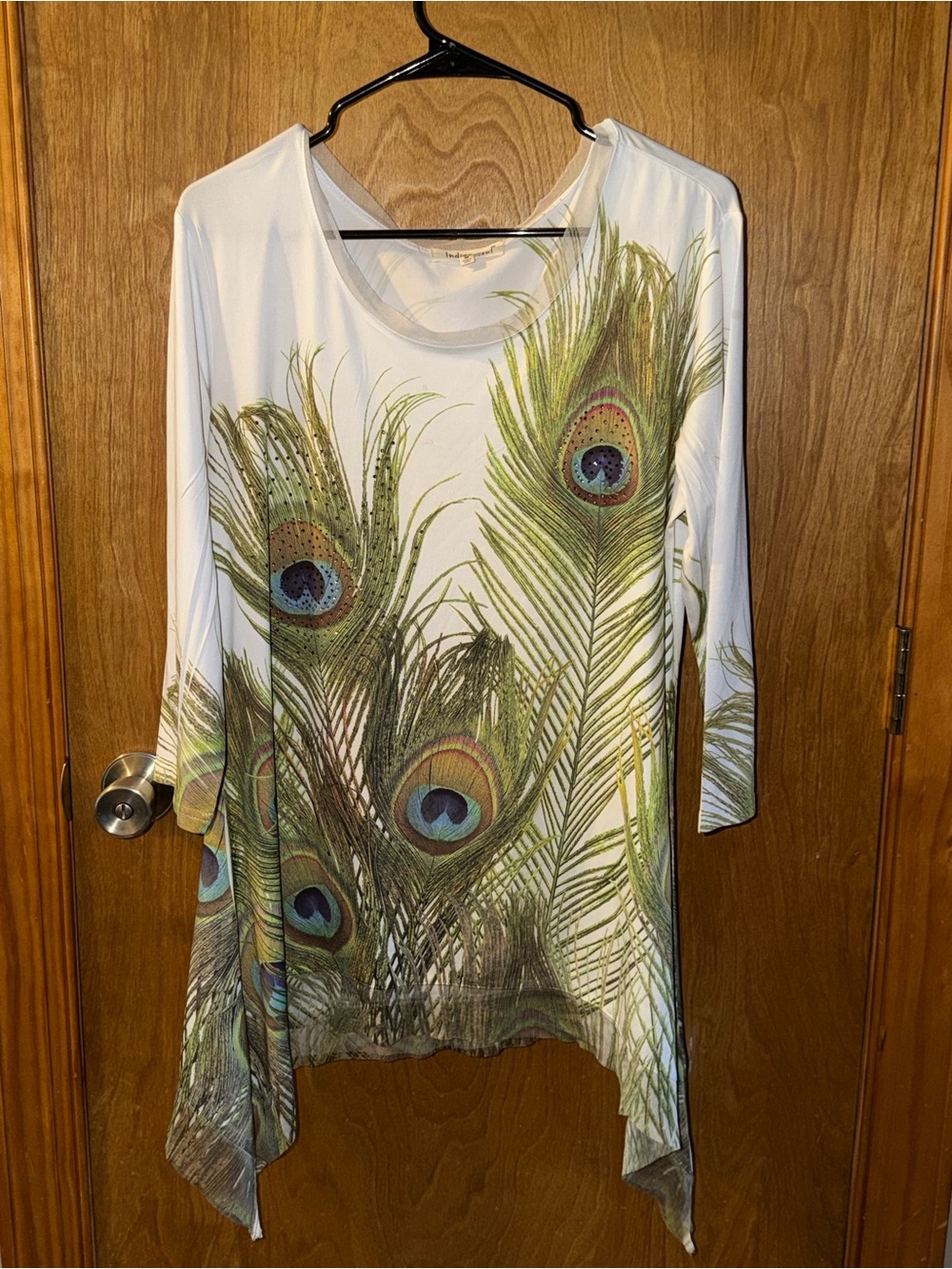 Indigo Soul Peacock Tunic Shirt Medium